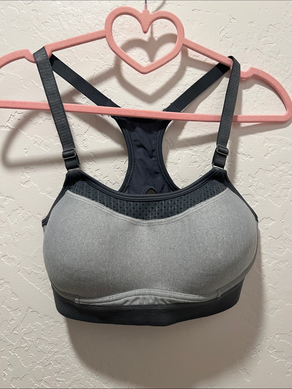 Champion Women's Gray High-Impact Racerback Sports Bra
